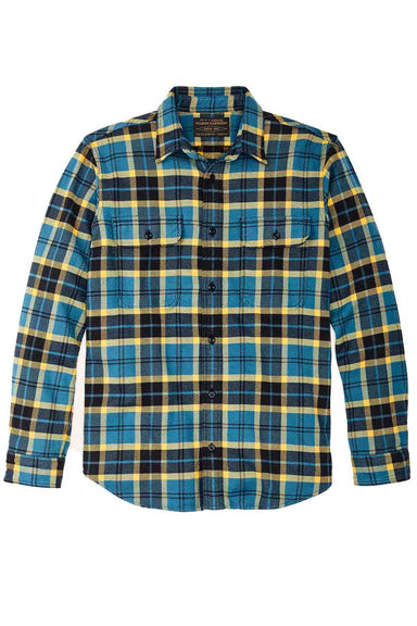 Filson - Vintage Flannel Workshirt - Blue Ash Gold Plaid - Front