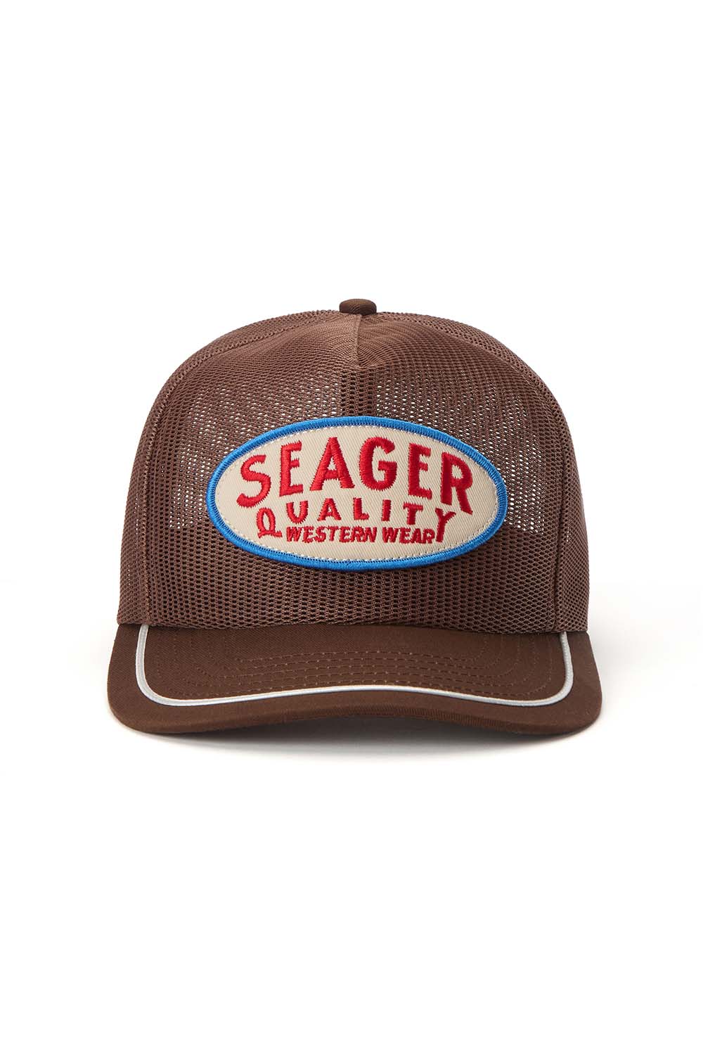 Seager - Old Town All Mesh Snapback - Brown - Front