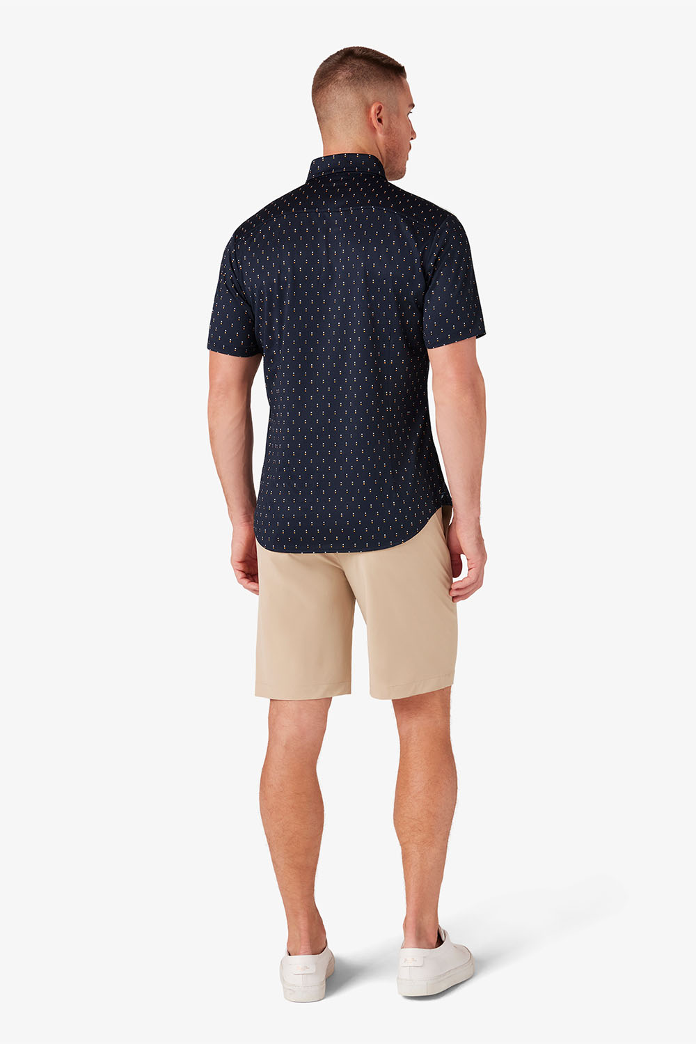 Mizzen + Main - Halyard SS - Navy Double Dot - Back