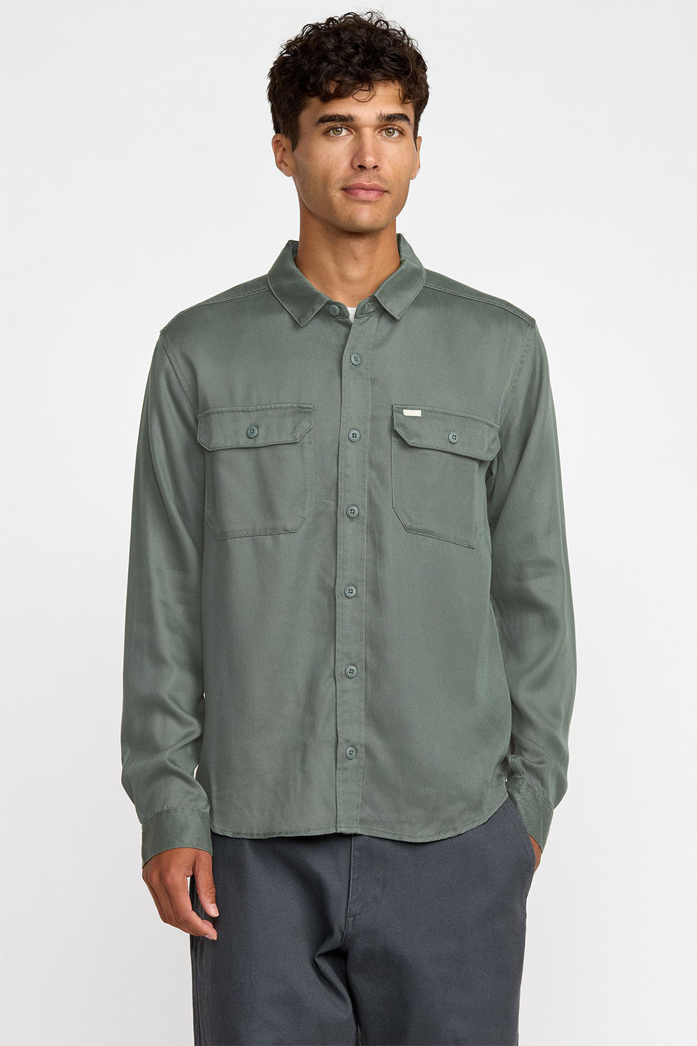 RVCA VACANCY UTILITY LS Jade Front