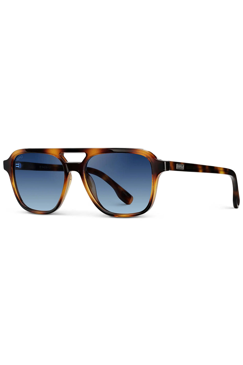 WMP Dean in Whiskey Brown Tortoise/Blue — Profile view
