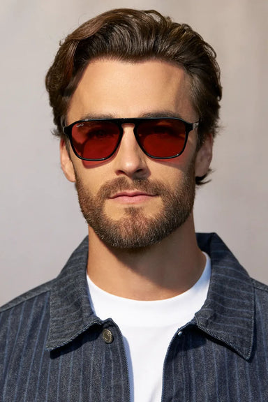 WMP Emerson in Black/Tinted Red — Lifestyle view