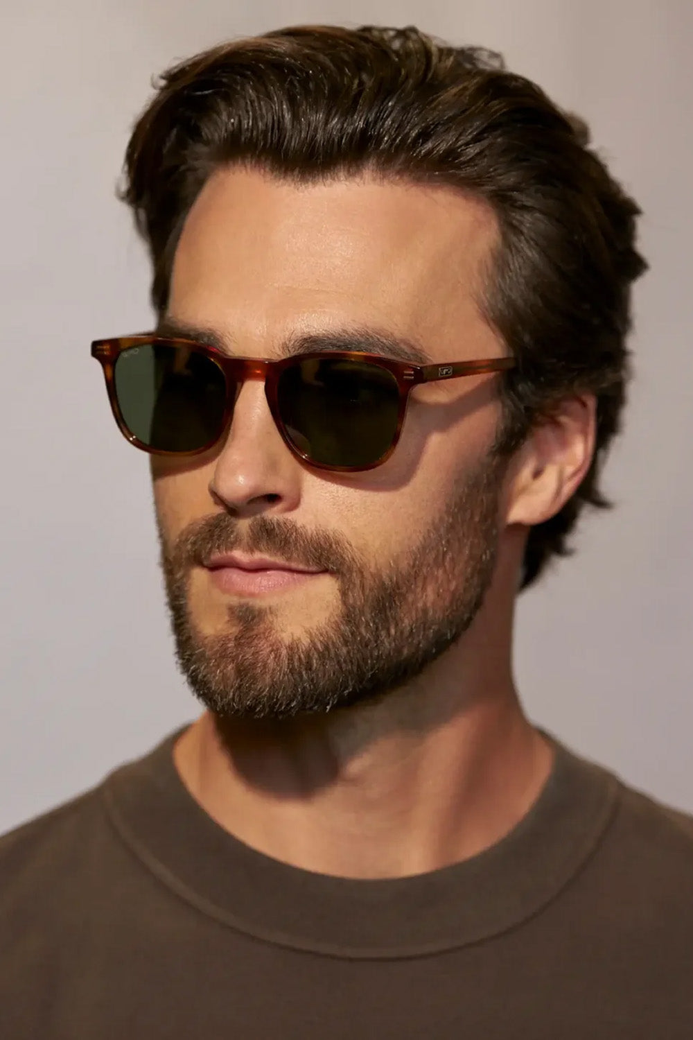 WMP Nick in Saddlewood Tort/Smoke Green — Lifestyle view
