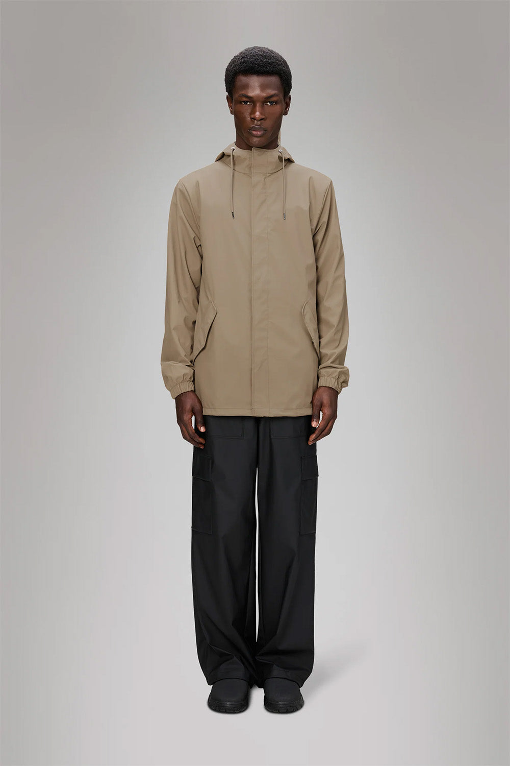 RAINS FISHTAIL JACKET Beige Front