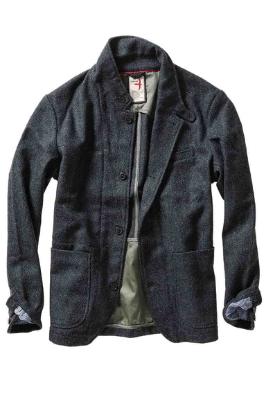 Relwen - Heritage Trap Blazer - Blue/Black Twill - Front