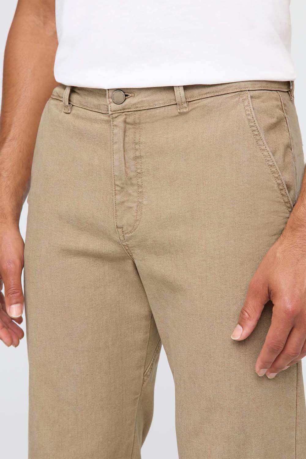Duer - Stretch Canvas Relaxed Chino - Tan - Detail