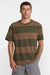 RVCA Dayshift Stripe Tee in Fatigue — Front view