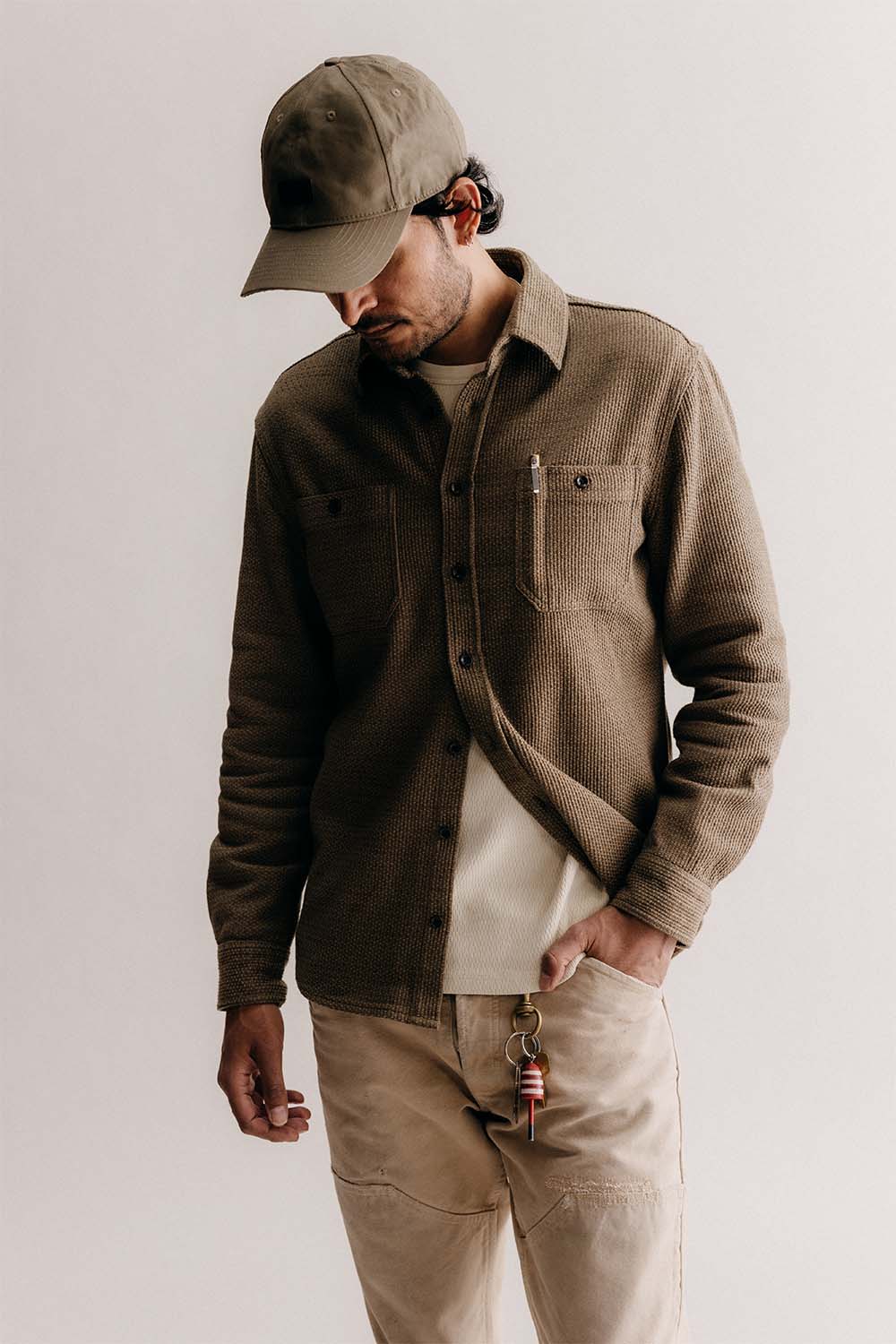 Taylor Stitch THE UTILITY SHIRT Cypress Sashiko Model