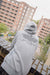 Brixton - Ewing Hood - Heather Grey - Model Back