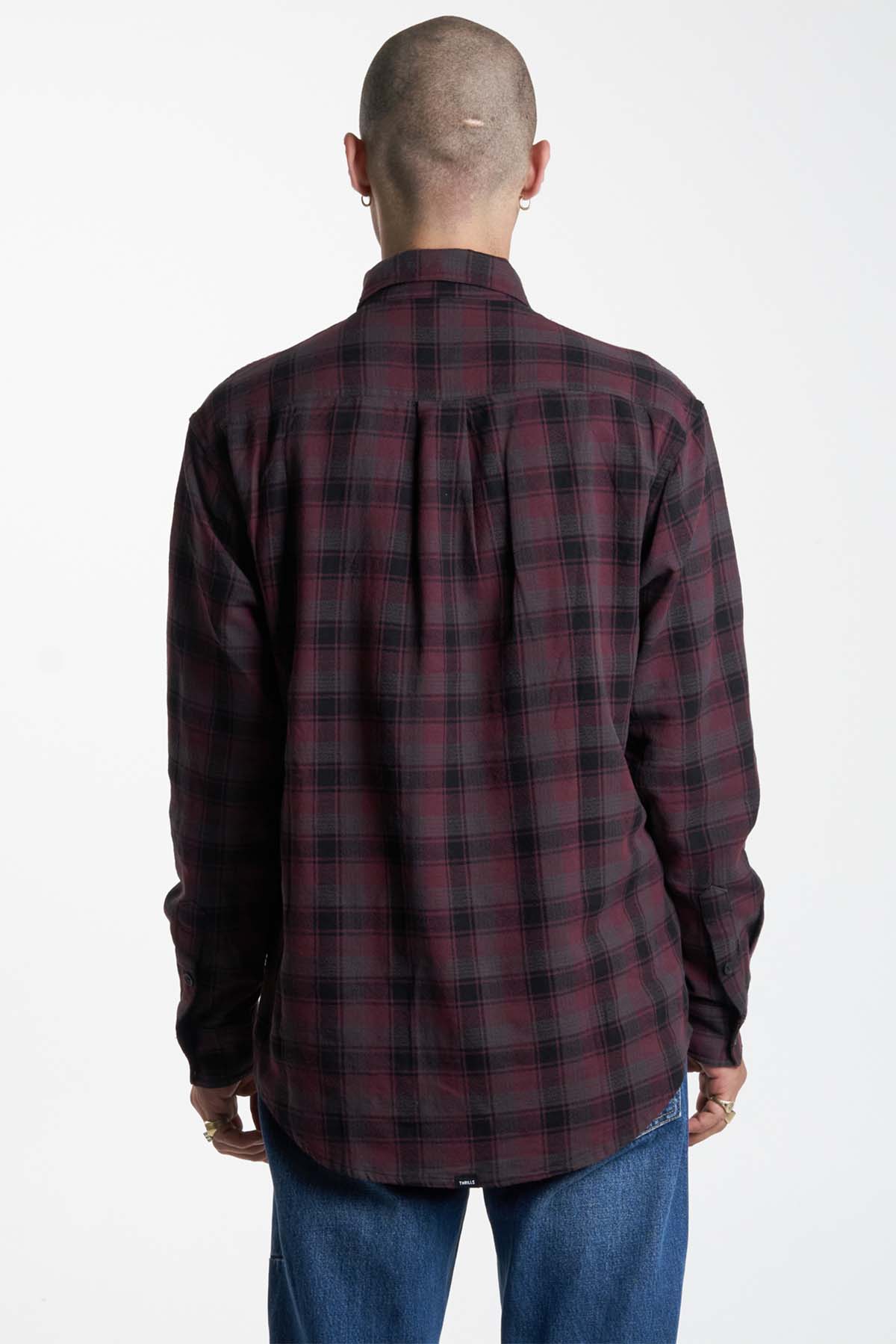 Thrills - Union Check LS - Wine - Back