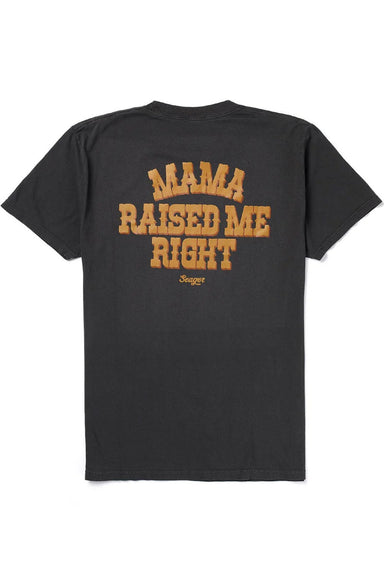 Seager Raised Right Tee in Vintage Black — Back view