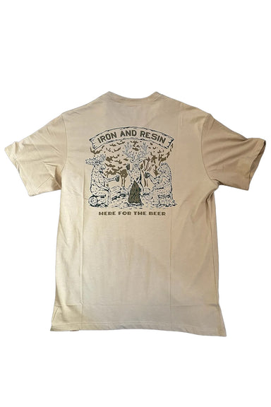 Iron & Resin - Here For the Beer Pocket Tee - Tan - Back