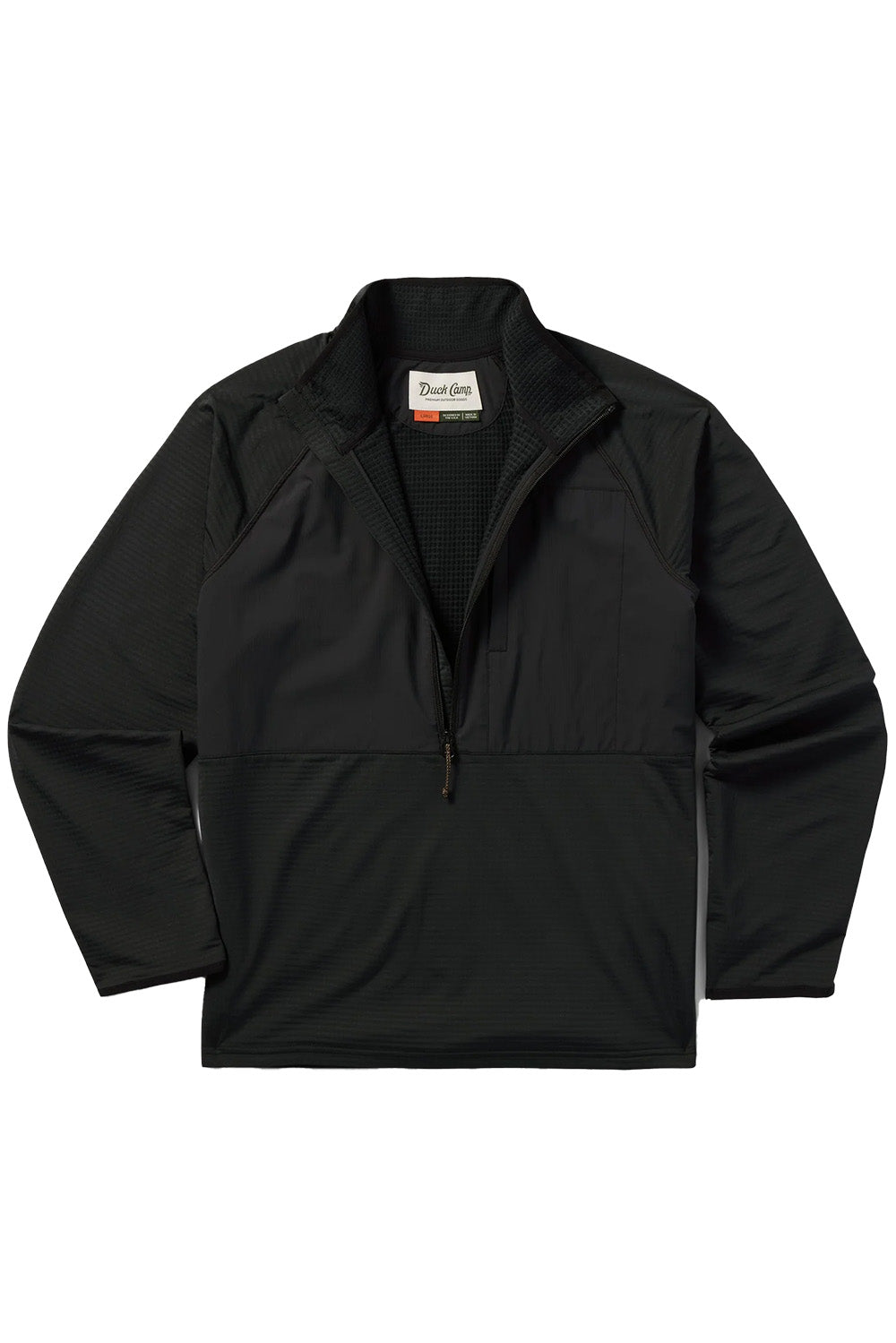 Duck Camp LW GRID TECH FLEECE Black Open