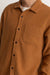Rhythm - Textured Linen LS Shirt - Tobacco - Detail
