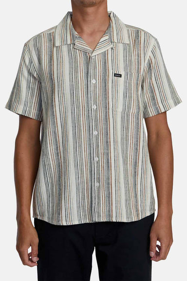 RVCA - Satellite Stripe SS - Antique White - Front
