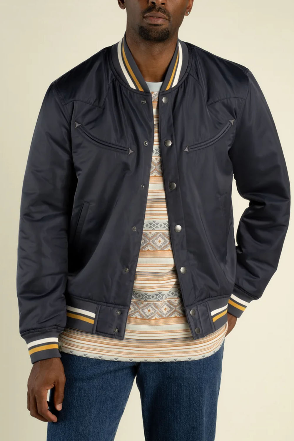 Sendero - Diver Jacket - Blue - Model Front
