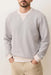 Marine Layer CLOUD 9 FLEECE CREWNECK Driftwood Baja Stripe Front