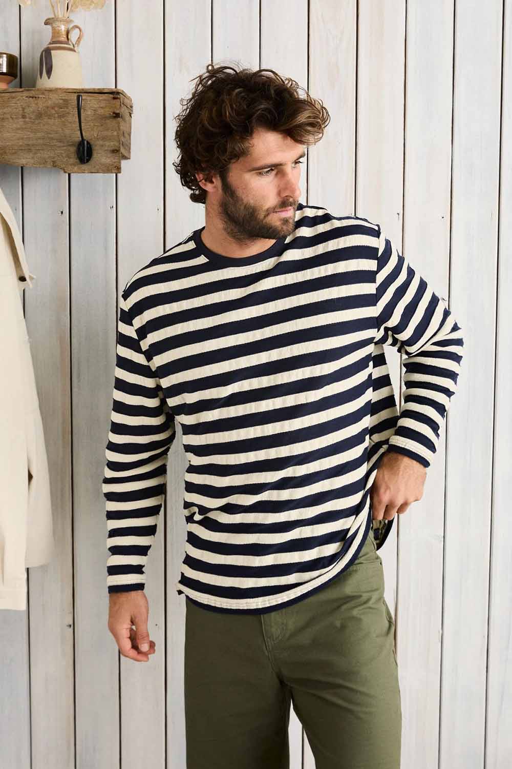 Rhythm Terrain LS T-Shirt in Palm — Quarter view