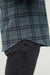 Duer Performance Flannel Overshirt in Marine Plaid — Detail-2 view