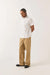 Brixton Charter Print Short Sleeve in White/Geo — Side view