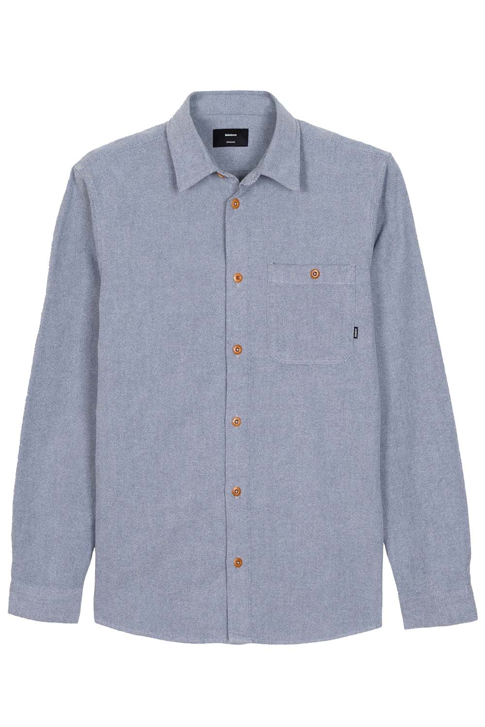 Finisterre - Gylly Shirt - Indigo Dobby - Flatlay