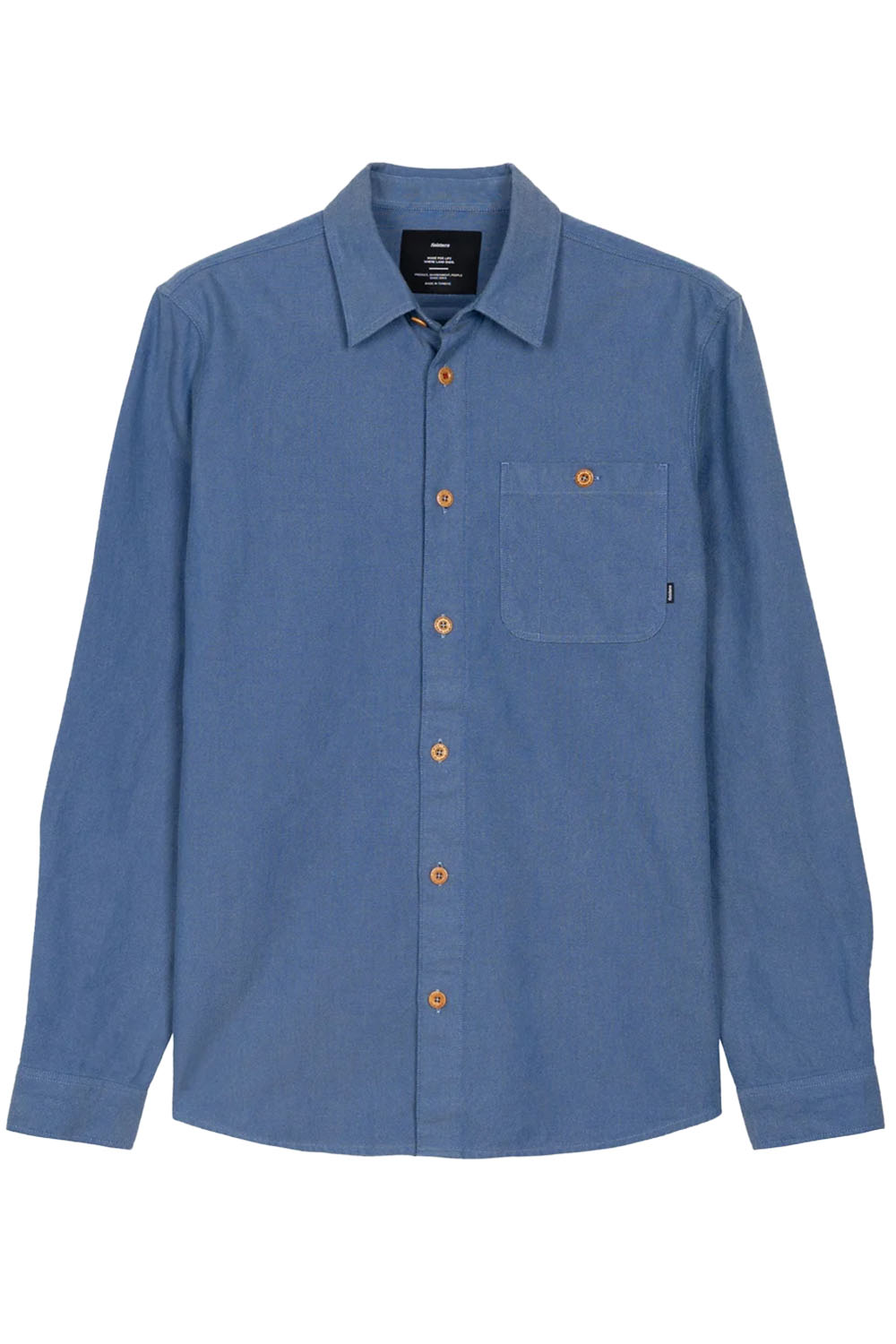 Finisterre - Gylly Shirt - Royal Blue - Flatlay