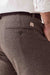 Marine Layer Saturday Houndstooth Chino in Dark Taupe — Detail back pocket view