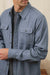 Bridge & Burn Bedford Shirt Denim Herringbone Detail