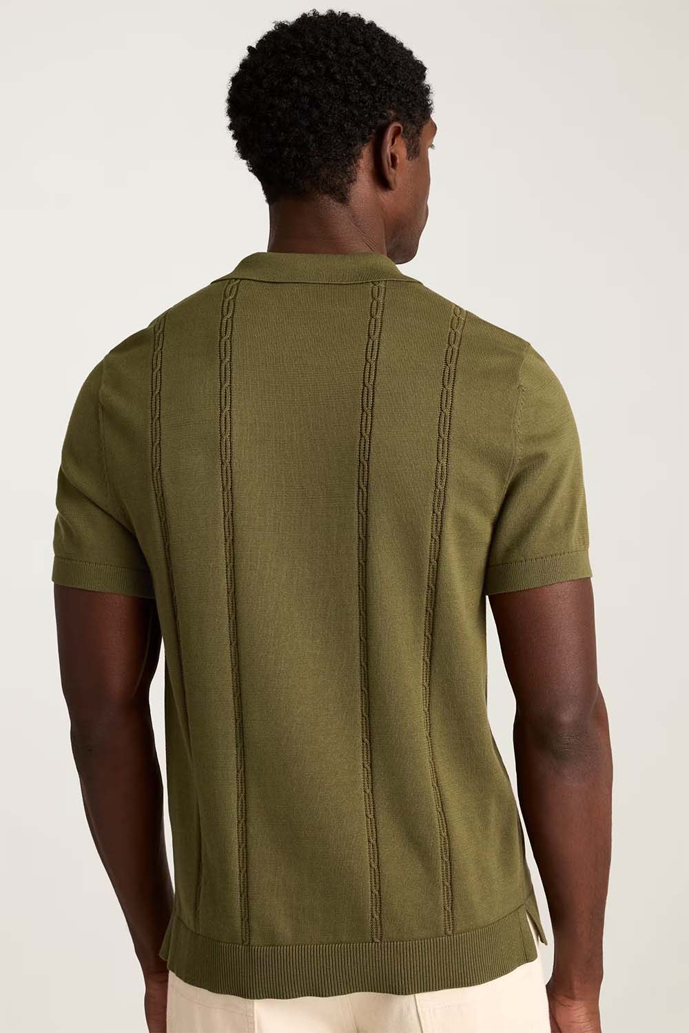 HUDSON SWEATER POLO Army