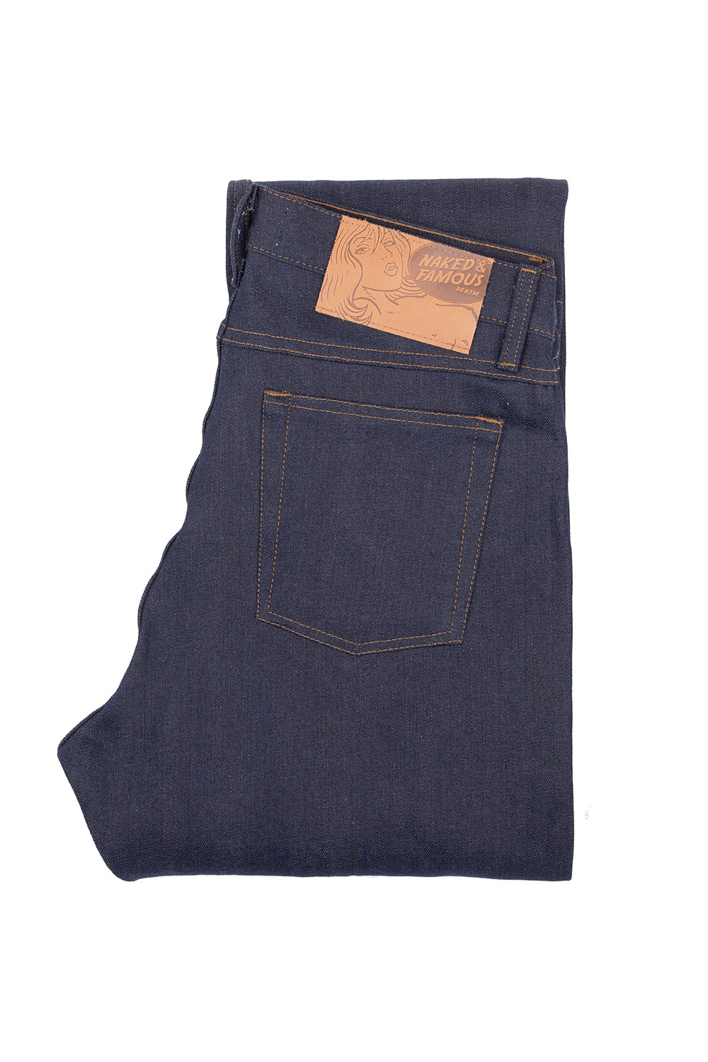 Naked & Famous - Weird Guy - Coffee Dye Selvedge - Flatlay