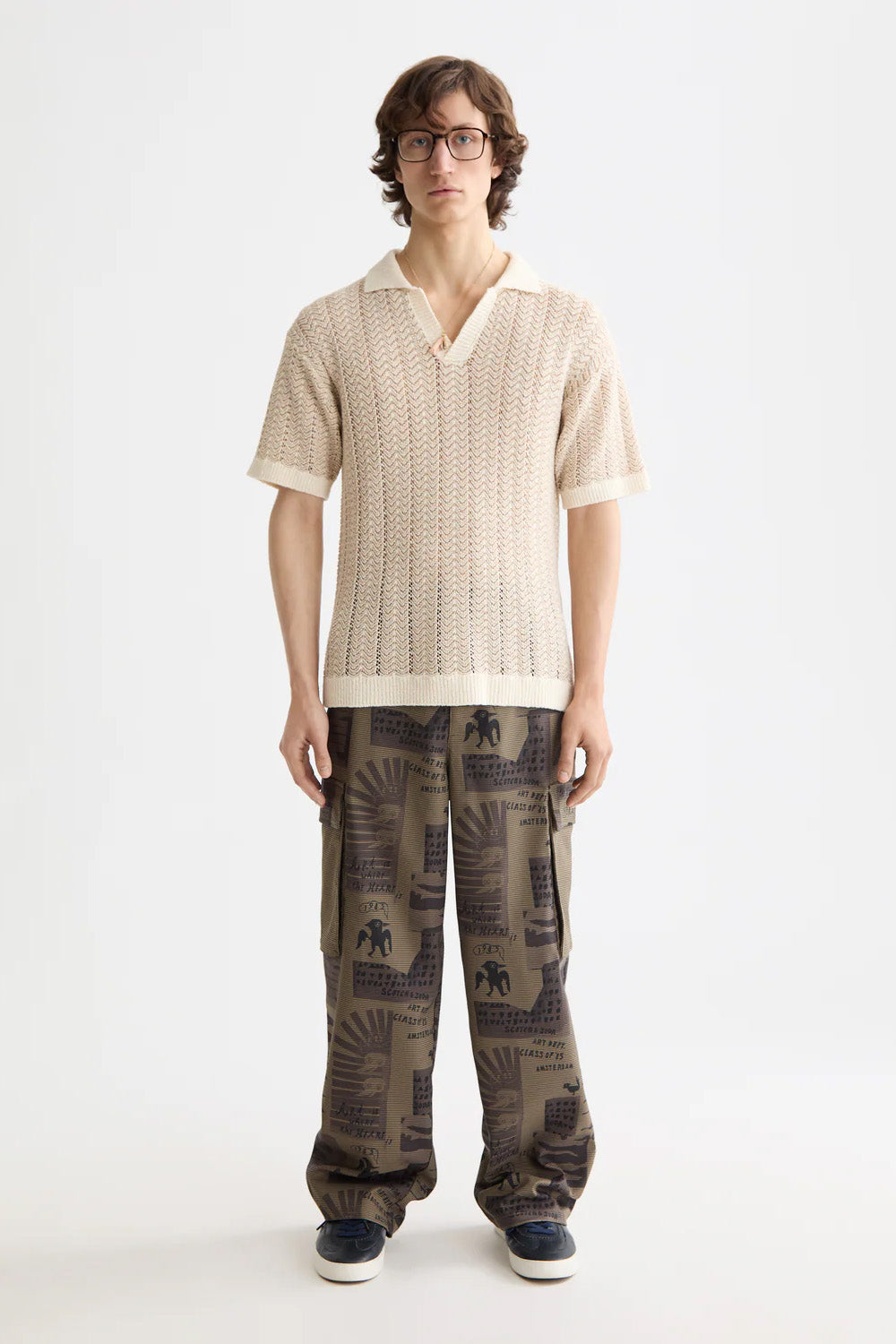 Scotch & Soda - Structured Knitted Polo - Eggnog