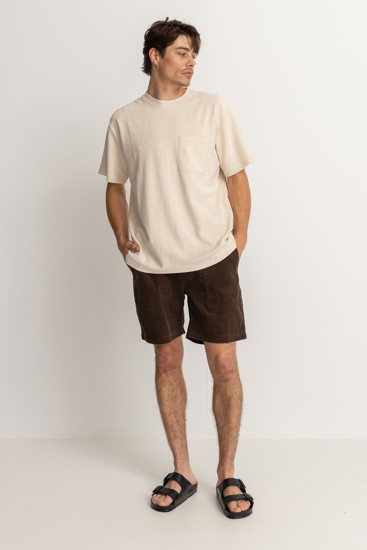 Rhythm - Vintage Terry SS T-Shirt - Natural
