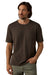 Faherty Sunwashed Pocket Tee in Coast Brown — Front view