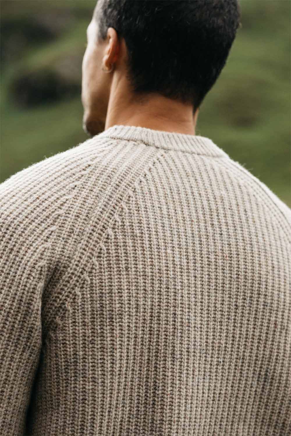 Finisterre - Mora Jumper - Oatmeal - Back Detail