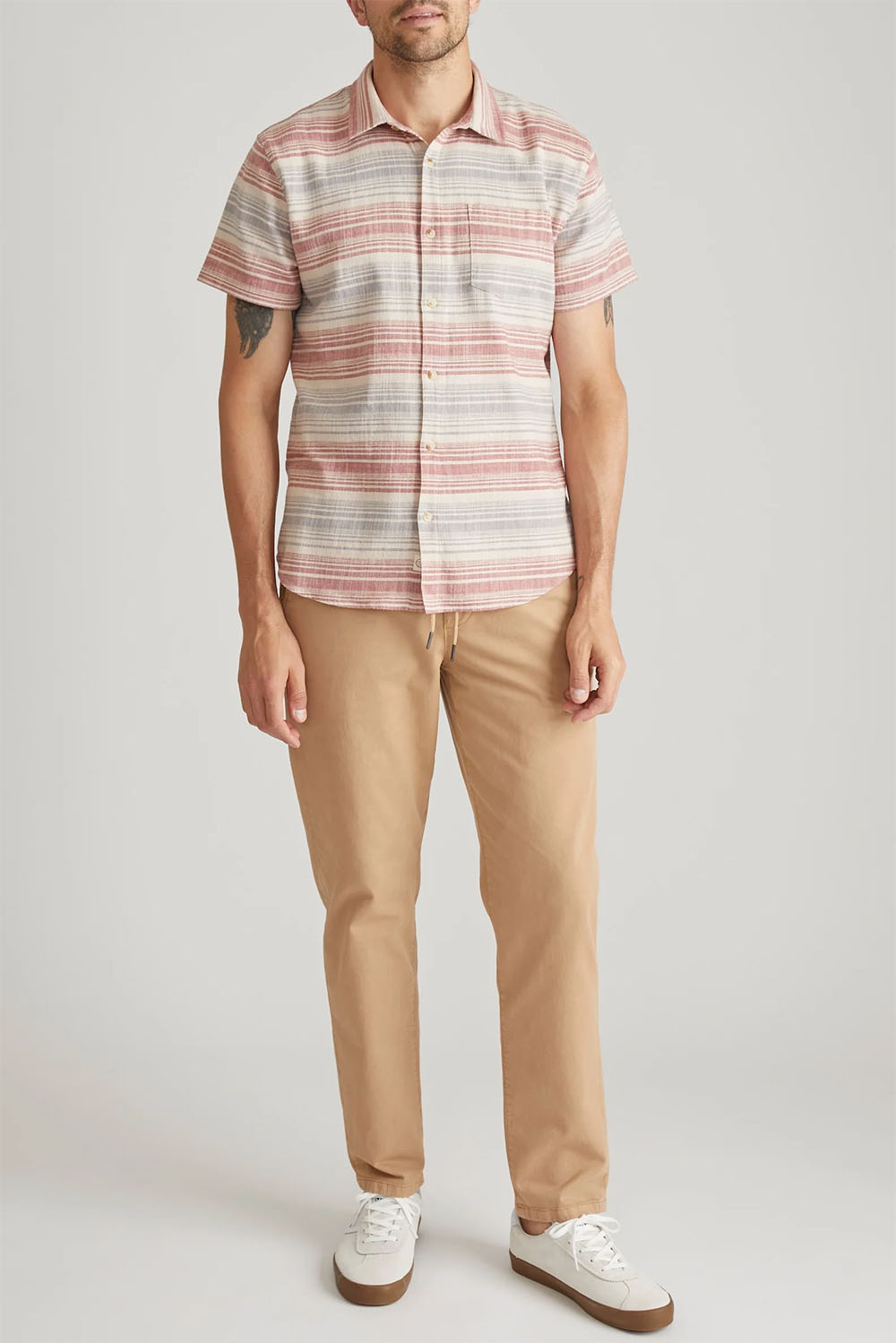 Marine Layer - Stretch Selvage Shirt - Warm Baja Stripe