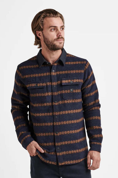 Roark - Nordsman Flannel LS - Dark Navy 2 - Front