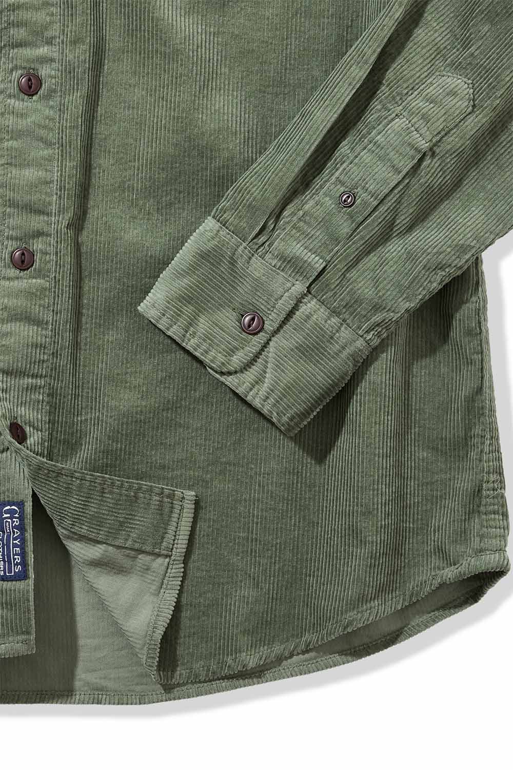 Grayers - Saratoga Cord Shirt - Agave - Detail