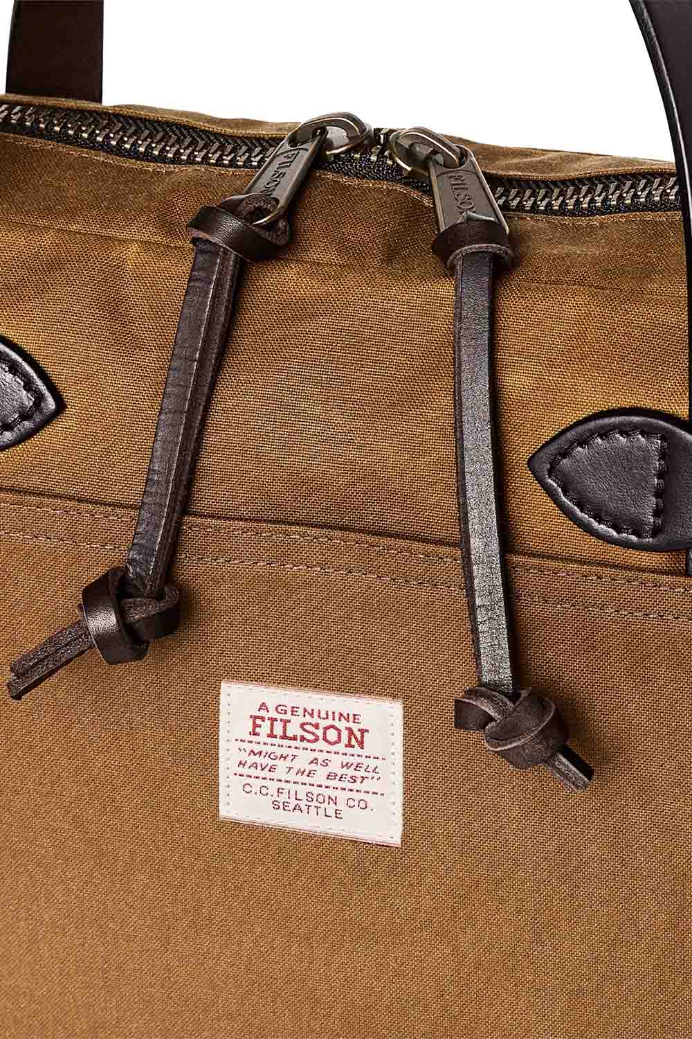 Filson - Tin Cloth Compact Briefcase - Dark Tan - Detail