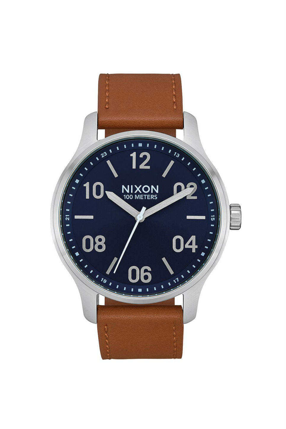 Nixon - Patrol Leather Watch - Navy/Saddle - Front