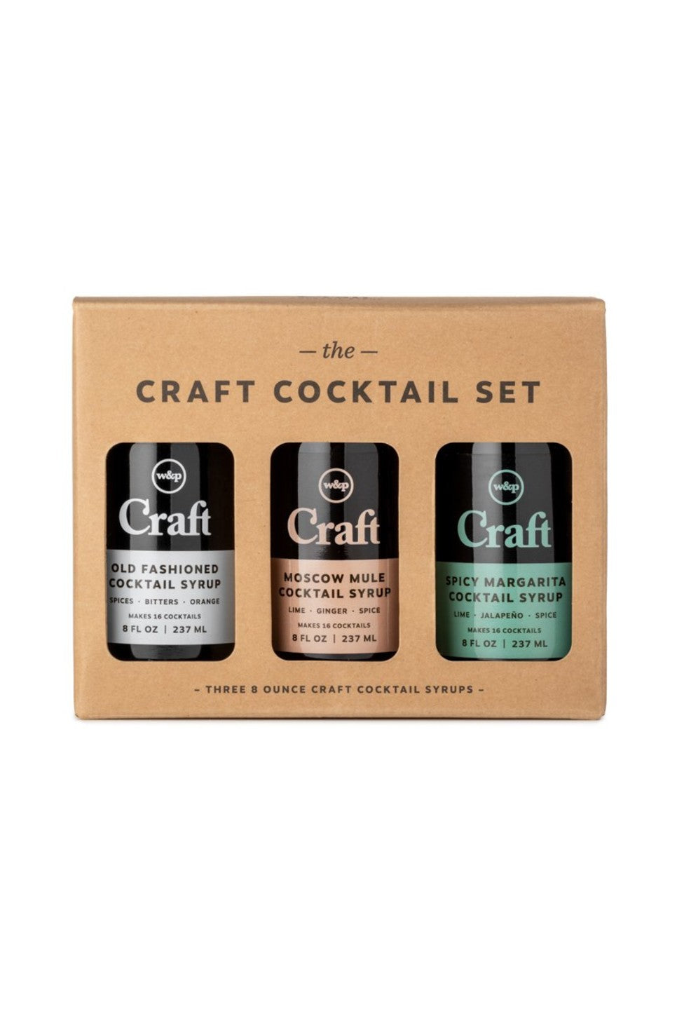 W&P - Cocktail Syrup 3 Pack Set - Front