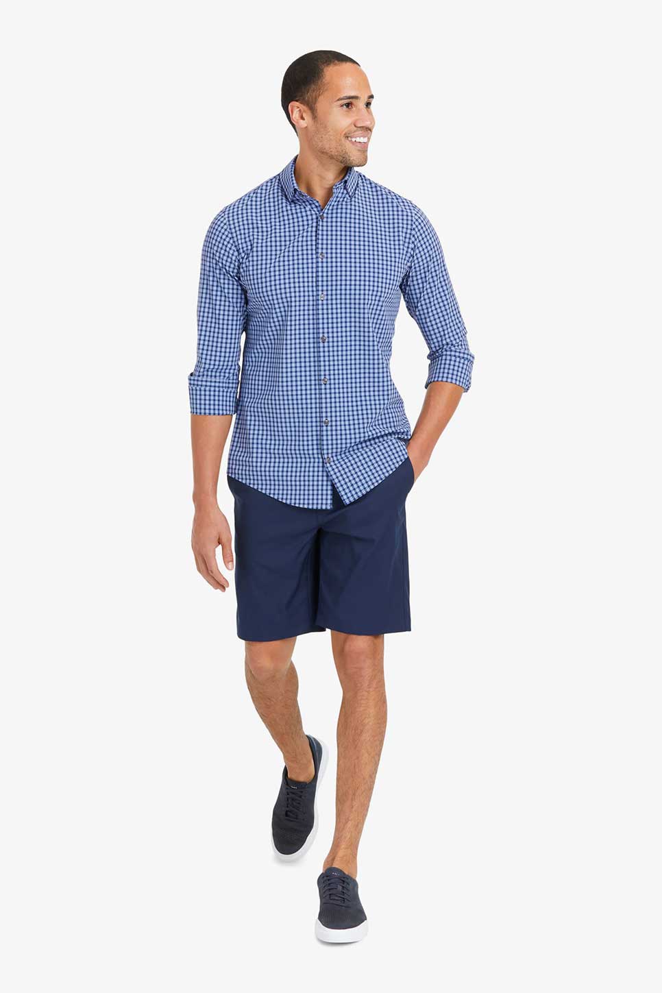 LW LEEWARD LS Blue Red Multi Plaid