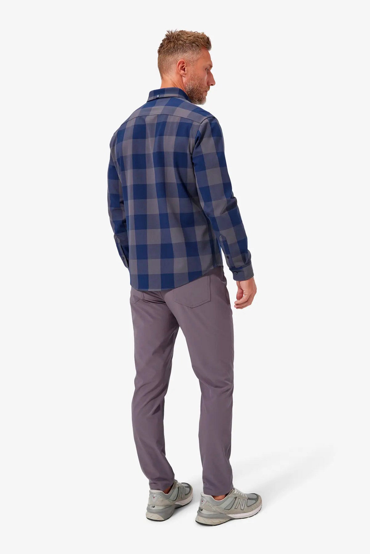 UPSTATE FLANNEL Gray Navy Buffalo Plaid
