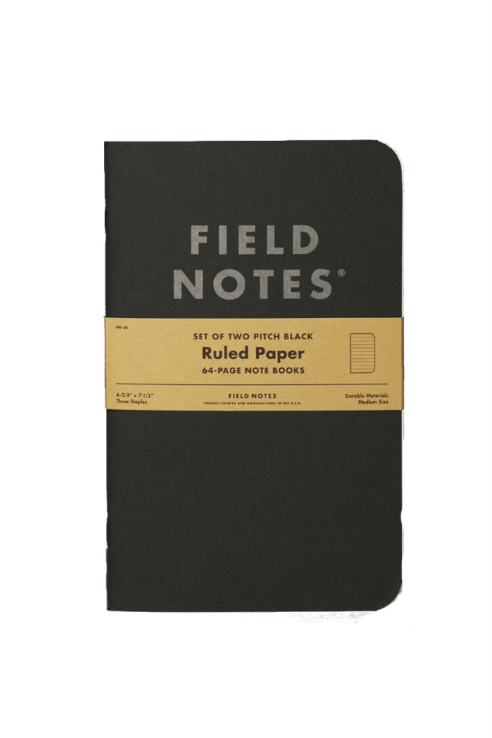 Field Notes - Pitch Black 2 Pack - Ruled