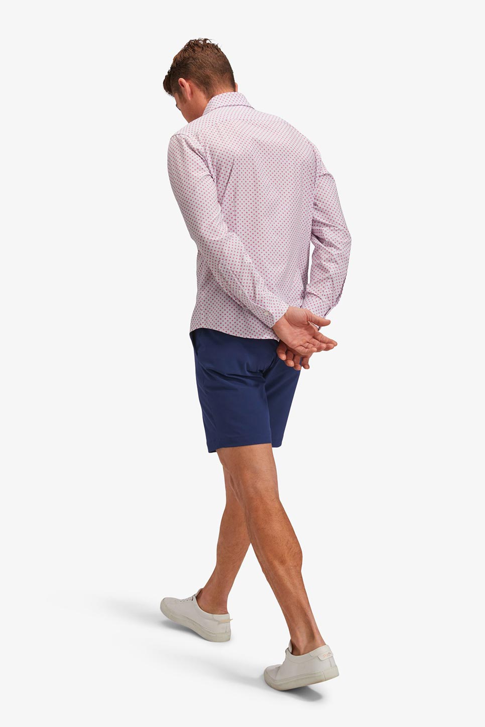 LEEWARD LS Pink Floral Print