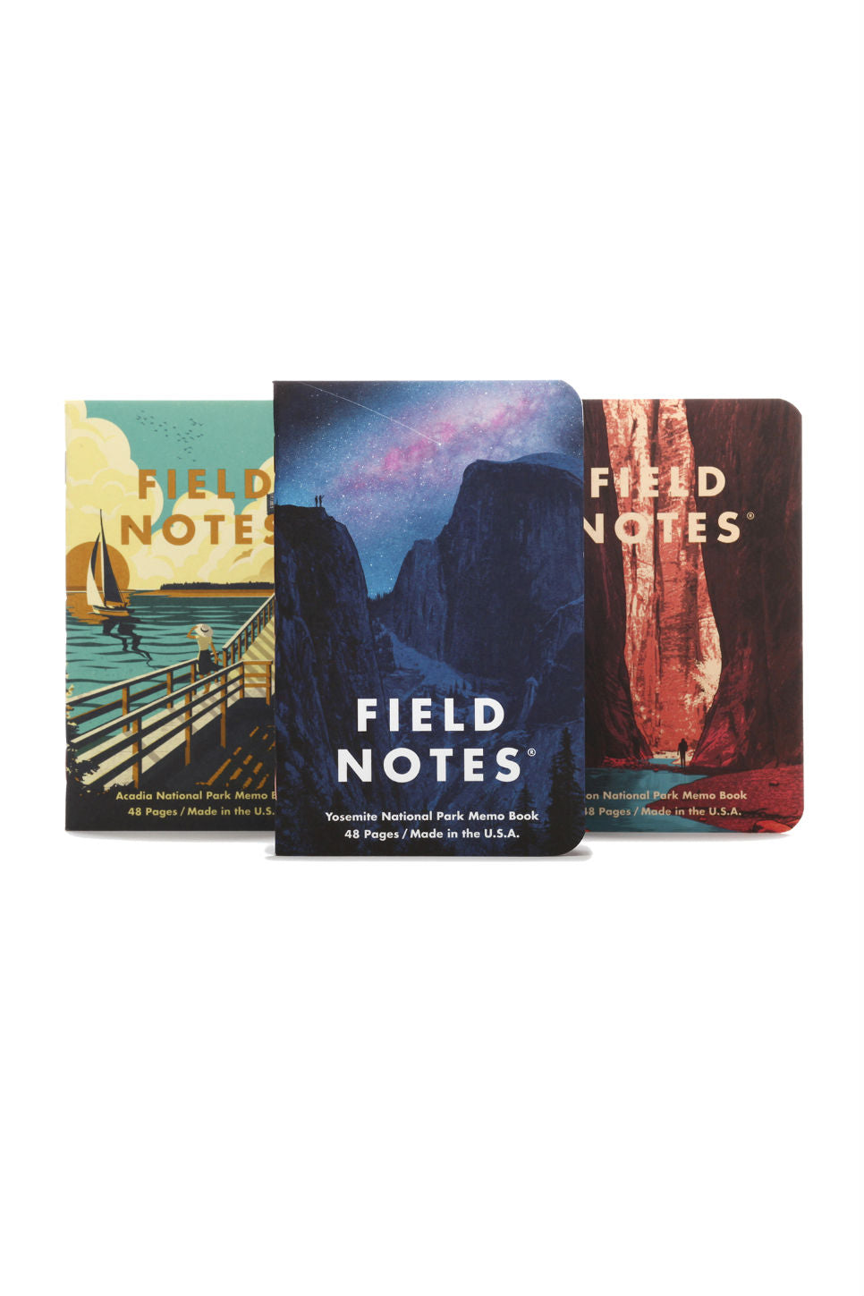 Field Notes - National Parks 3 Pack - Yosemite, Acadia, Zion