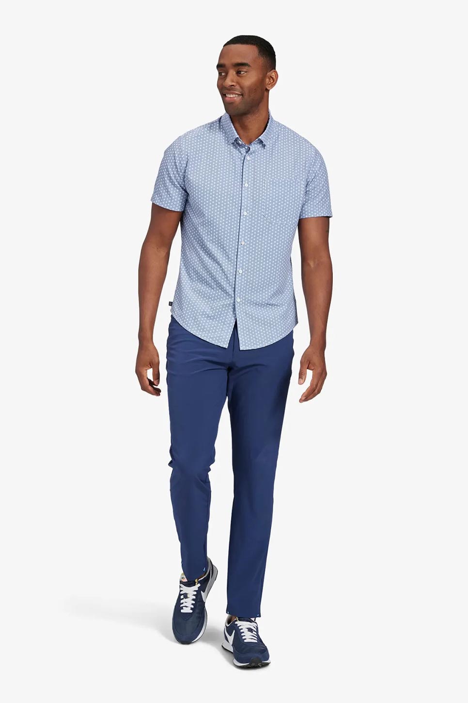 LEEWARD SS Navy Geo Dot Print