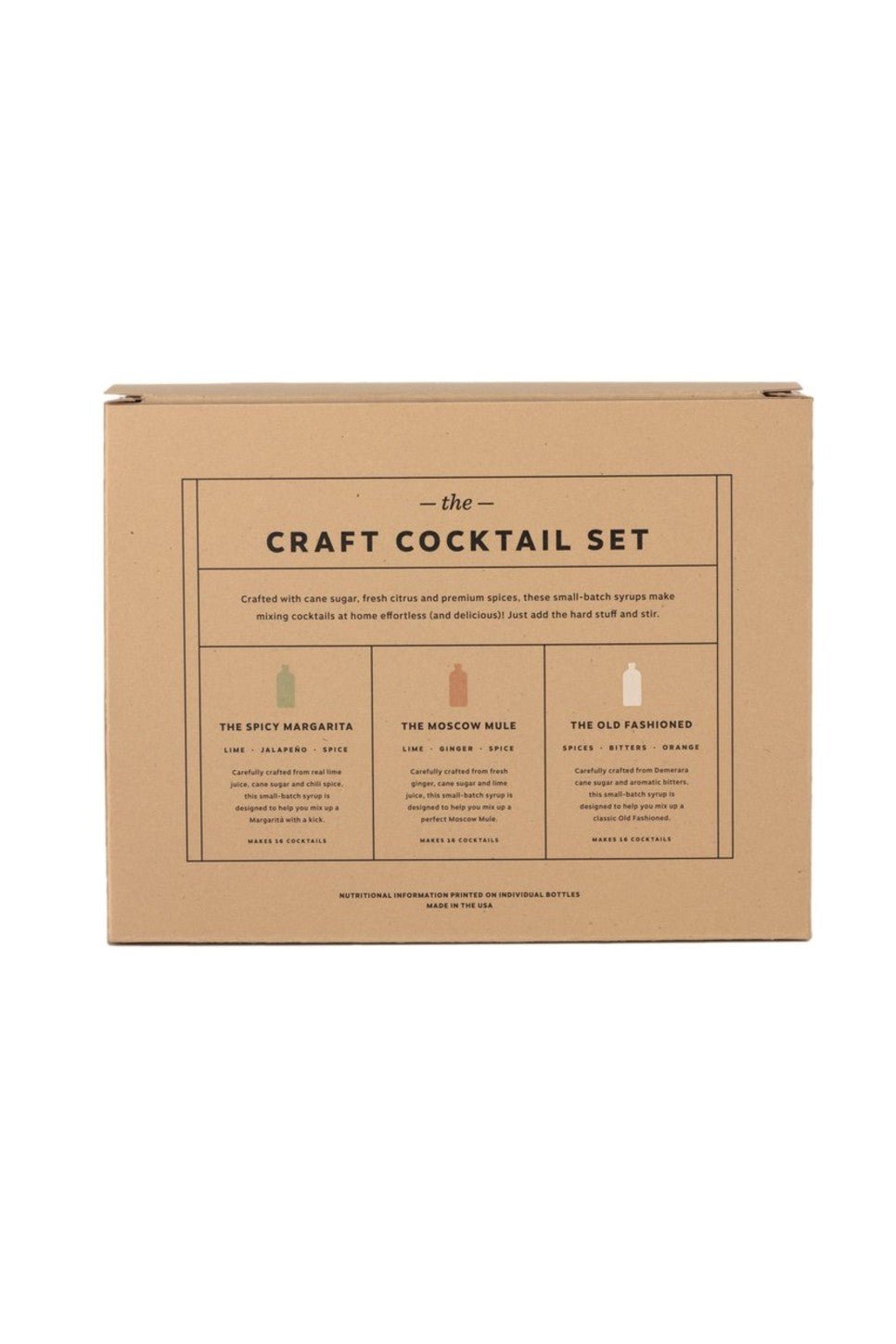 W&P - Cocktail Syrup 3 Pack Set - Back