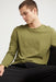 Richer Poorer - Weighted LS Cotton Tee - Olive Army - Front