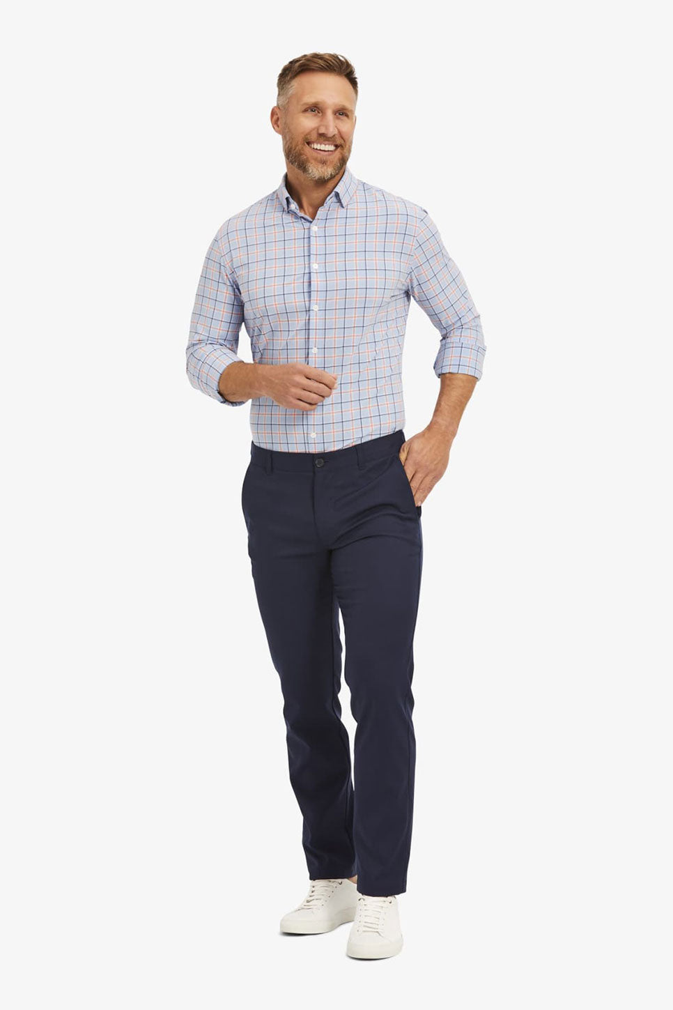 LW LEEWARD LS Bel Air Blue Multi Plaid
