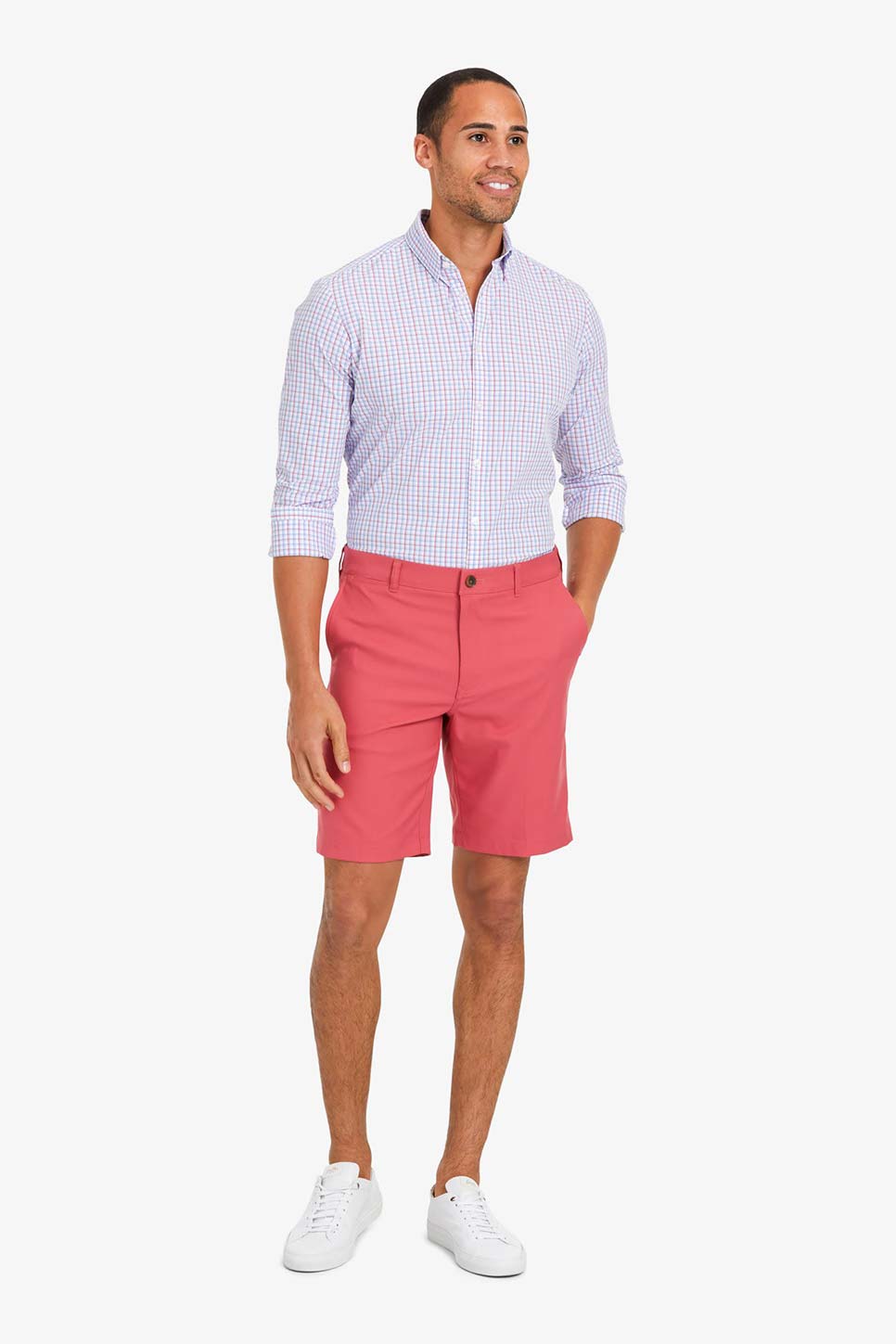 LEEWARD LS Red Blue Check